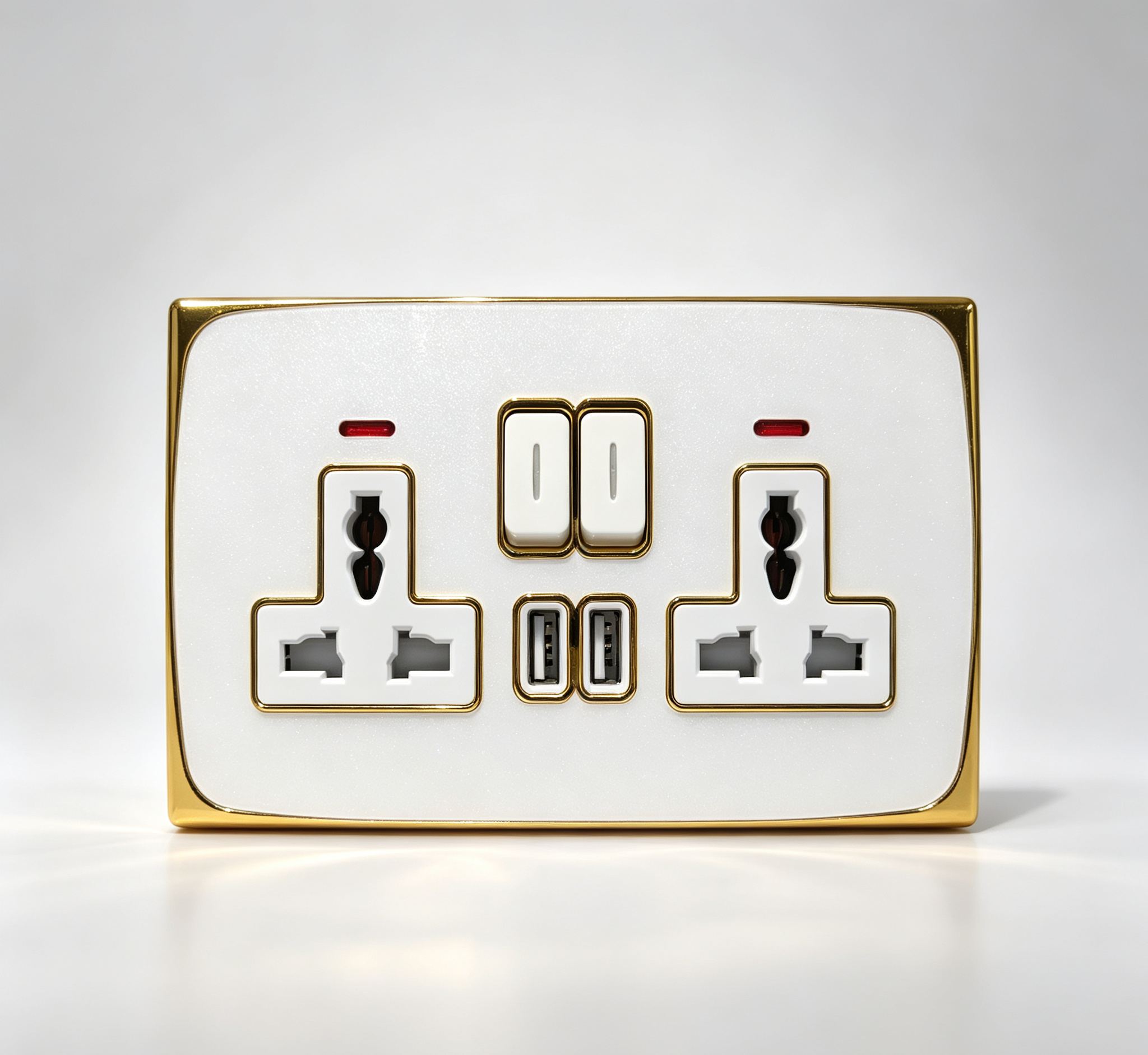 Double Universal Switch Socket with Neon(A3)